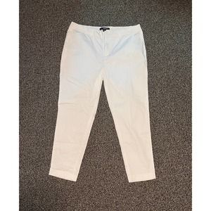 ❤️ Denim 24/7 Women's White Flat Front Pants Size 20W New Without Tags